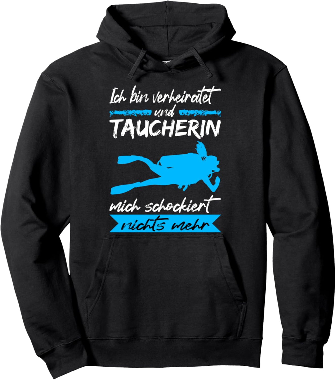 Taucher Ich Bin Verheiratet Unterwasser Scuba Diving Tauchen Pullover Hoodie