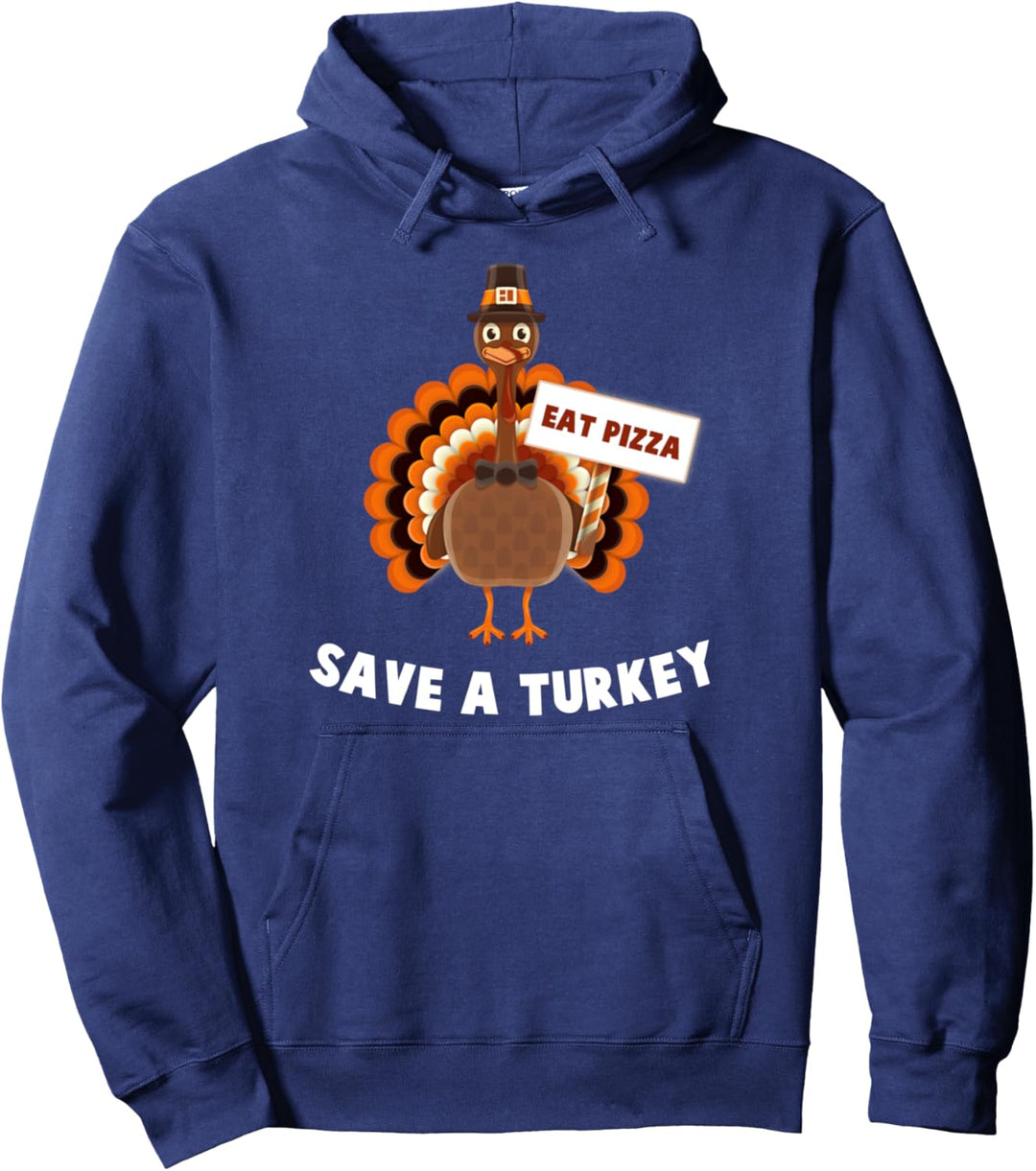 Truthahn Essen Pizza Lustige Thanksgiving Pullover Hoodie