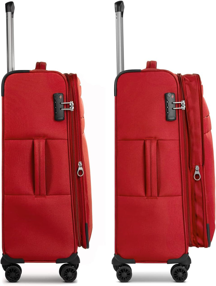 Weichgepäck Koffer-Set 3-teilig | Reise-Trolleys aus hochwertigem, robustem Polyester Material | für