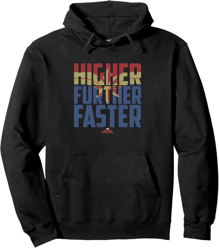 Marvel Captain Marvel Higher Faster Fill Pullover Hoodie