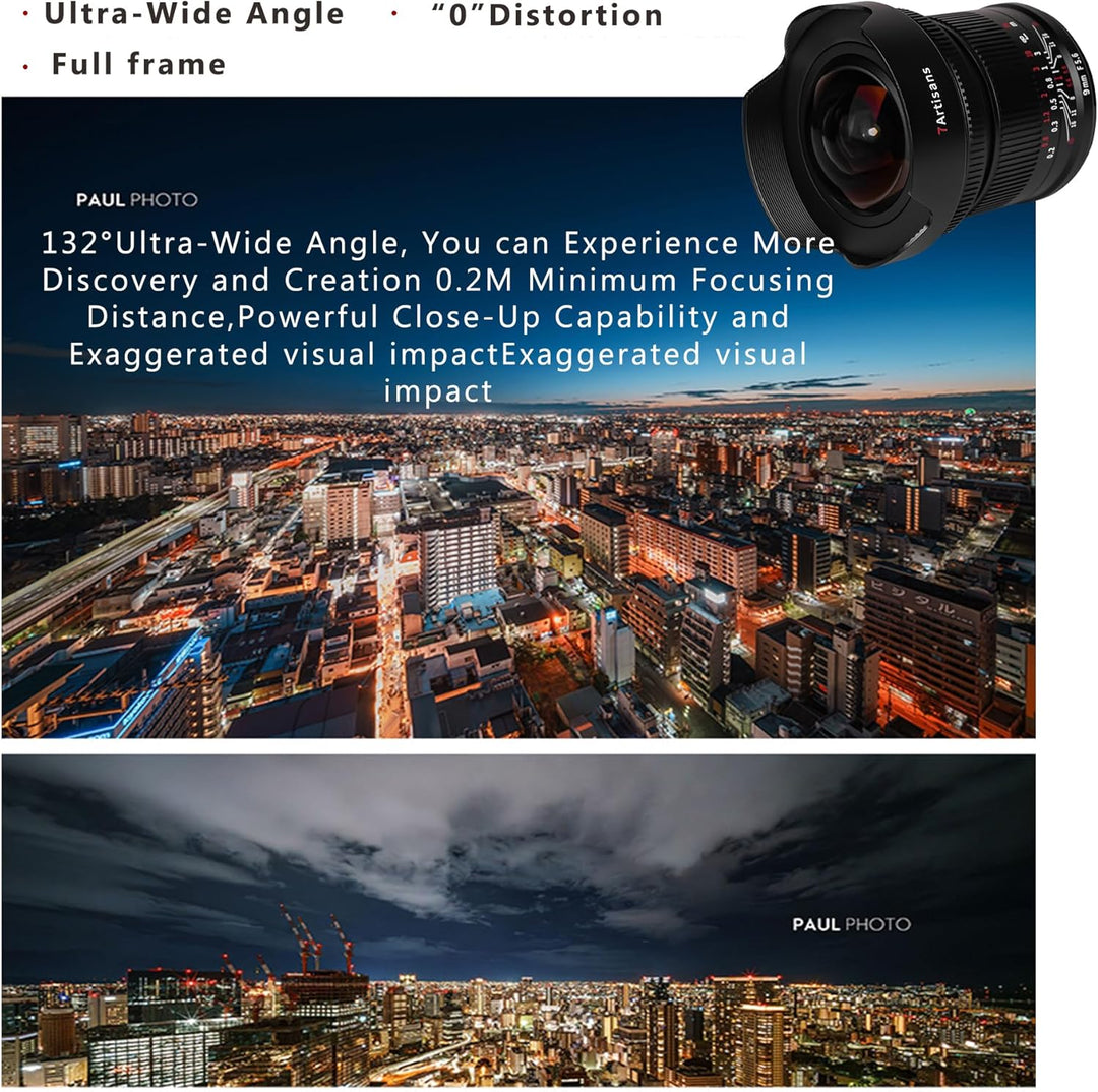 7artisans 9mm F5.6 Canon RF objektive,Ultra Weitwinkel Objektiv Full Frame Festbrennweite 132° Large