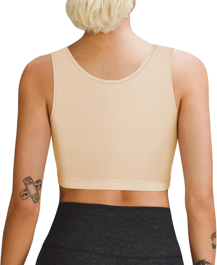 Brust Binder für damen Transgender FTM Trans Atmungsaktiv Half Kompression Binder (K, XXL)