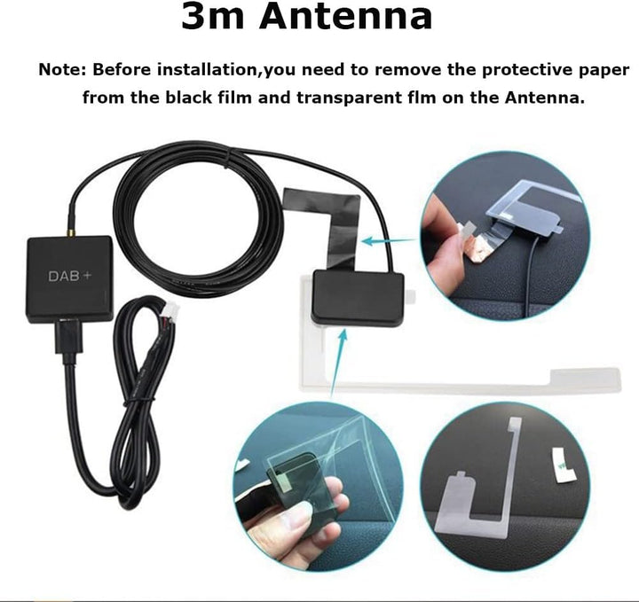 DAB Adapter Kit, Auto Empfänger Mit USB MCX Anschluss, Plug n Play DAB+ Autoradio Digitaler Radio An