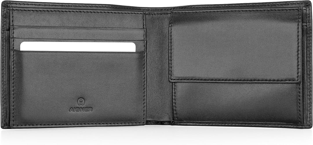 Aigner Portemonnaie 152673, Querformat schwarz 0002 Black, 0002 Black