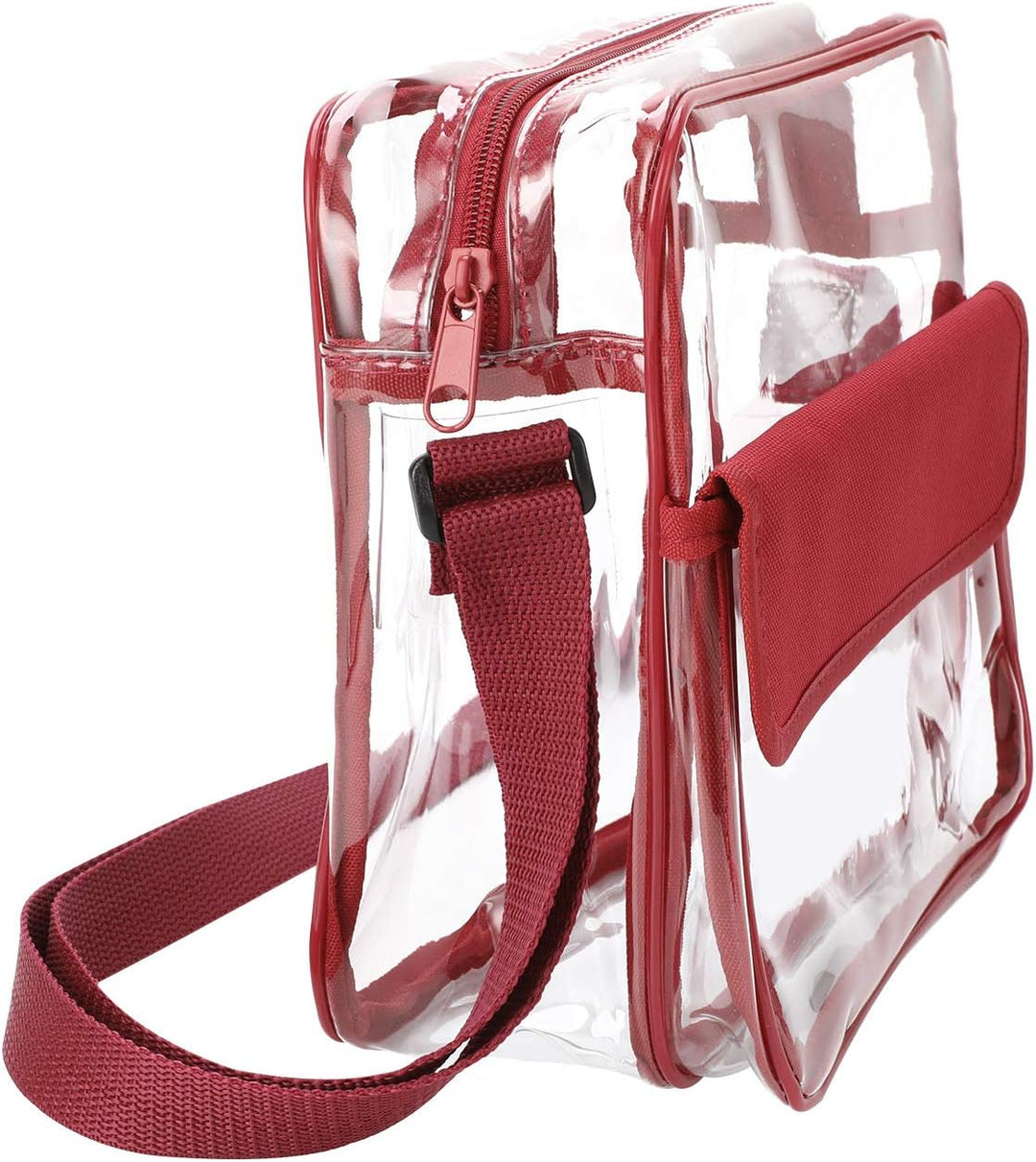 QKURT Klare Brieftasche mit verstellbarem Gurt, Concert Stadium Approved Clear Bag Transparent Purse