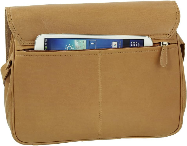 Ledershop24 Leder Damen Umhängetasche Schultertasche Festivaltasche Handtasche Tasche 31 cm vers. Fa