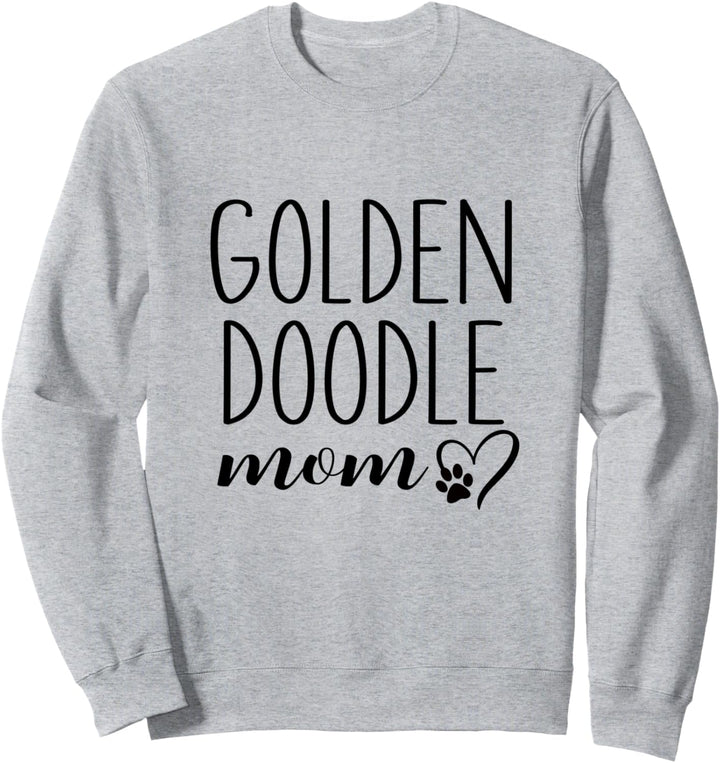 Dog Paw Print Heart Goldendoodle Mom Sweatshirt