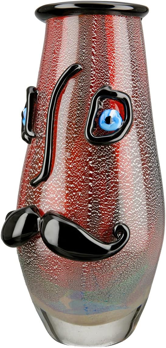 GILDE GlasArt Design-Vase Beard Glas rot 39870