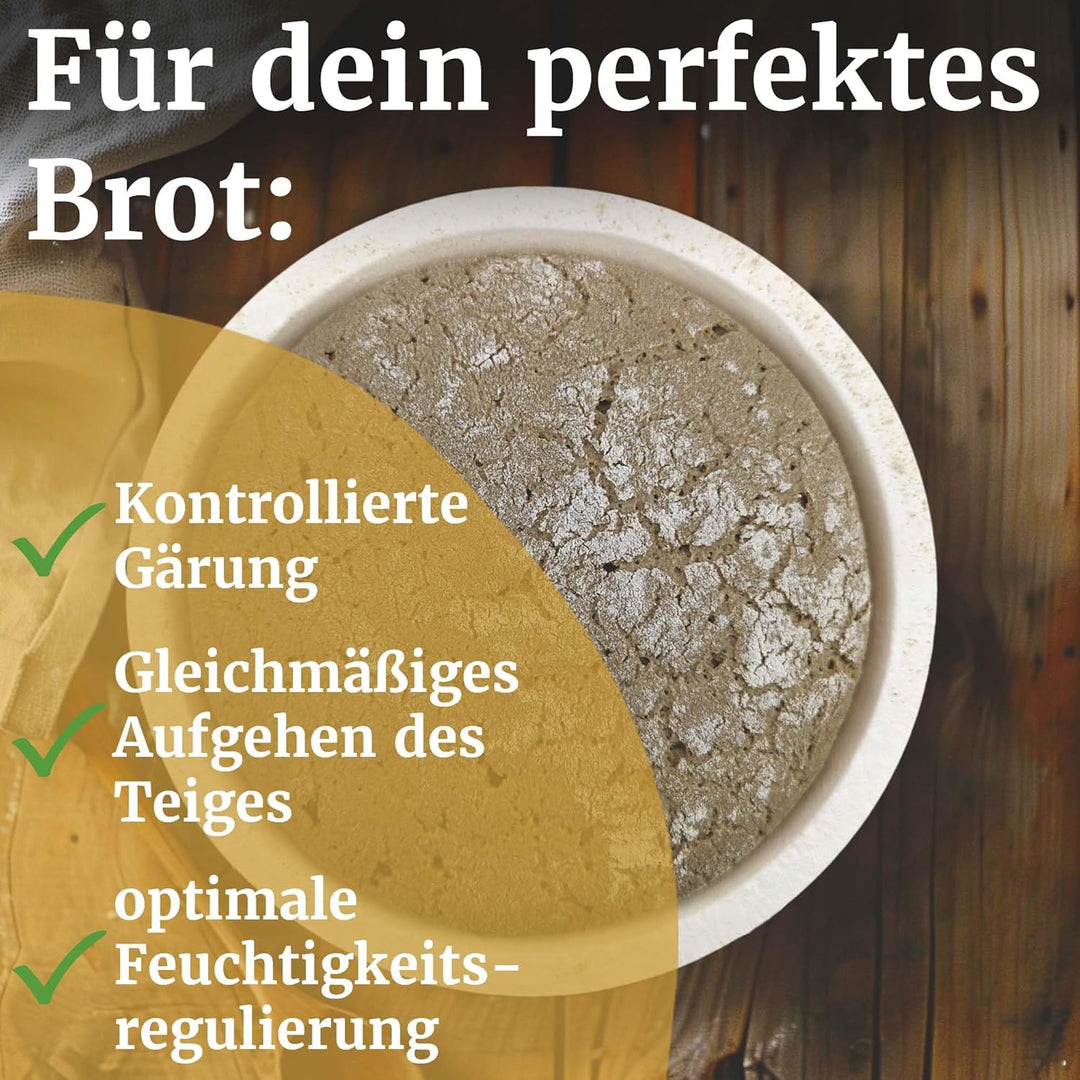 Gärkörbchen rund für 1 kg Brotform Holzschliff 23 cm 2 Stück, 2 Stück