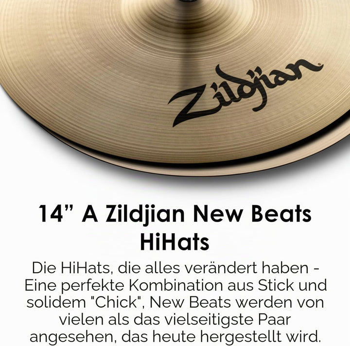 Zildjian A Zildjian Series - 14" New Beat Hi-Hat Cymbals - Pair 14 Zoll Pair, 14 Zoll Pair
