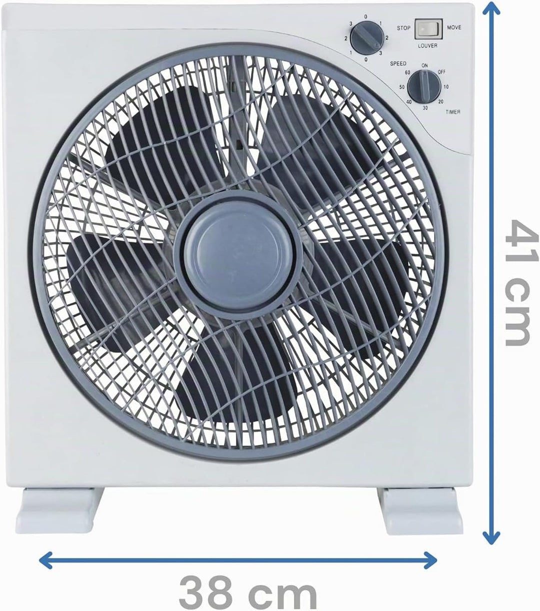 ARDES - Tragbarer quadratischer Tisch- oder Bodenventilator mit 5 Flügeln und 3 Intensitätsstufen, 3