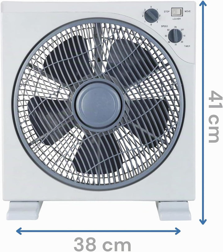 ARDES - Tragbarer quadratischer Tisch- oder Bodenventilator mit 5 Flügeln und 3 Intensitätsstufen, 3