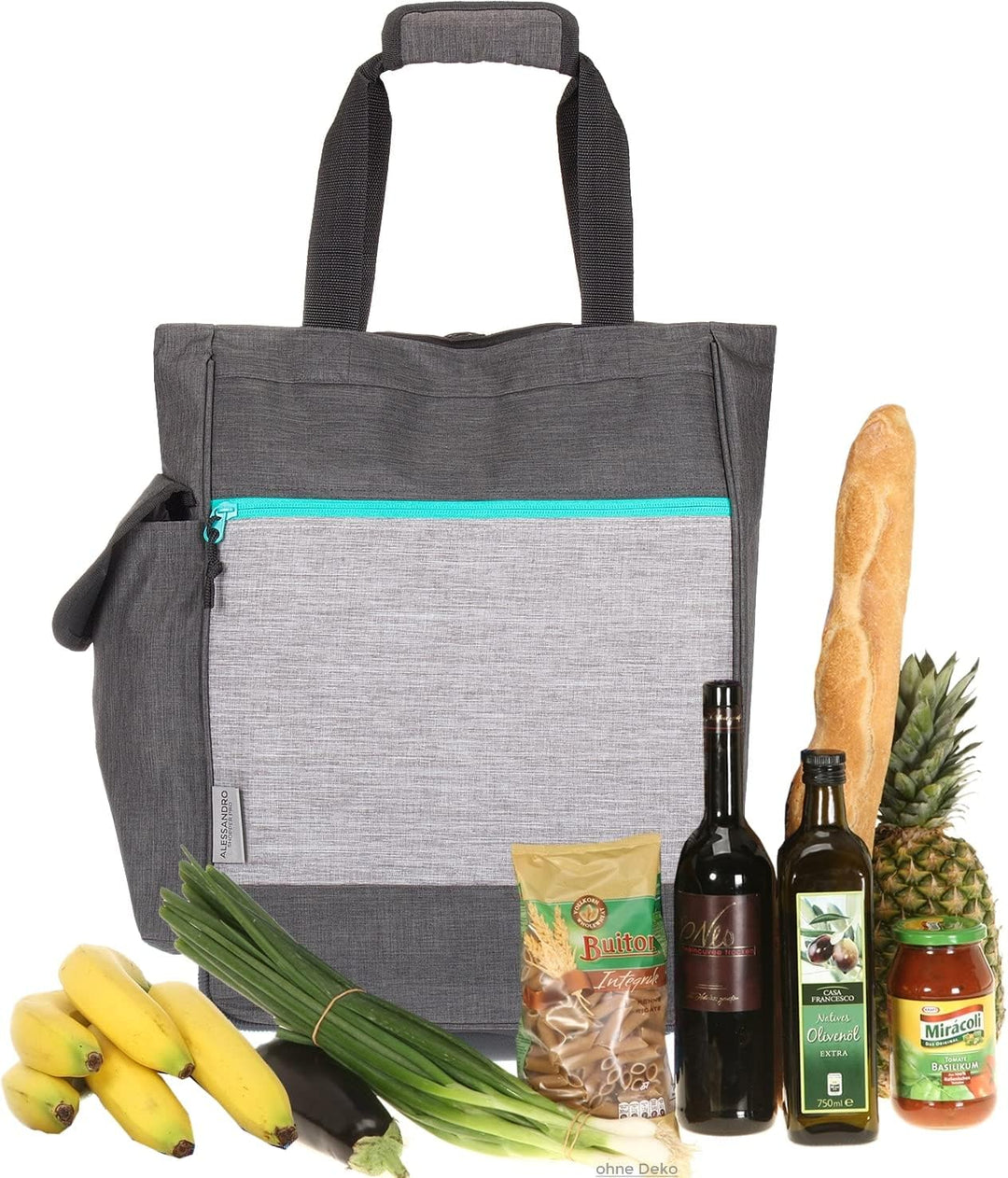 Alessandro Einkaufsroller Shoppingtrolley Einkaufstrolley (12894 TT Grey), XL | Einkaufswagen Shoppe