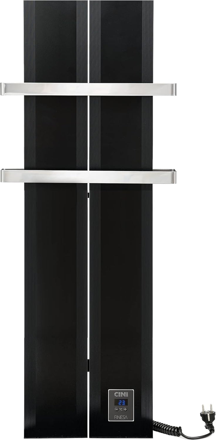 Finesa-D Badheizkörper elektrisch mit Thermostat 1000×408 mm | 700 W – Flacher Paneel Design Handtuc