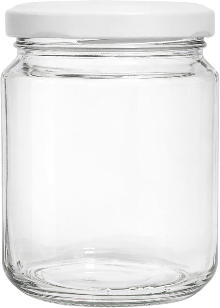 Vitrea 200x Marmeladengläser 275 ml - mit Deckel Weiss TO 66 - Einmachgläser zum befüllen mit Schrau