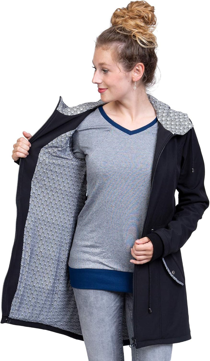 Viva la Mama 4in1 Trageparka für Tragen auf dem Rücken oder der Brust, Allwetter Softshell - PINA M