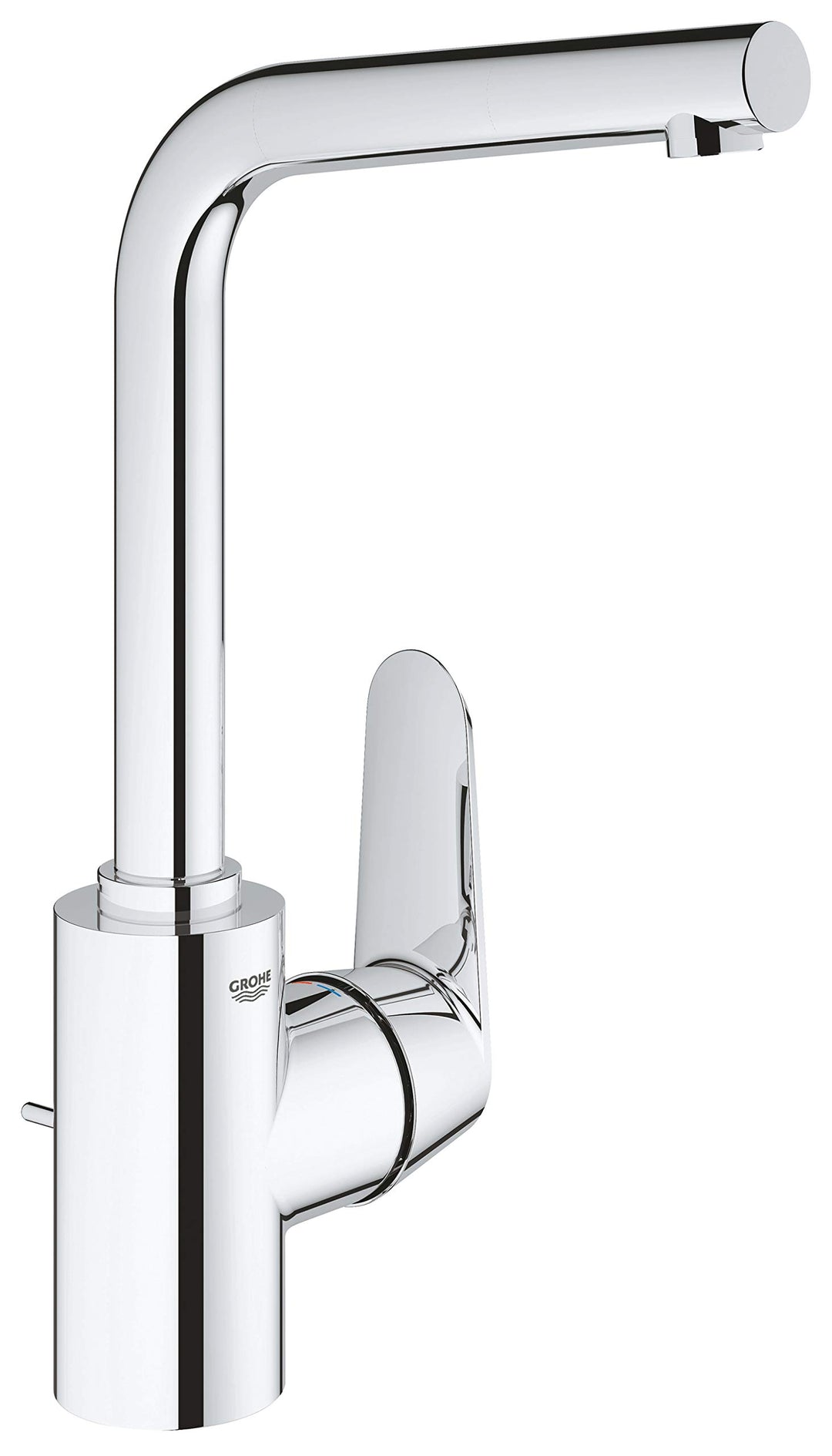 GROHE Eurodisc Cosmopolitan | Einhand-Waschtischbatterie, DN 15 L-Size mit Zugstange und GROHE Zero