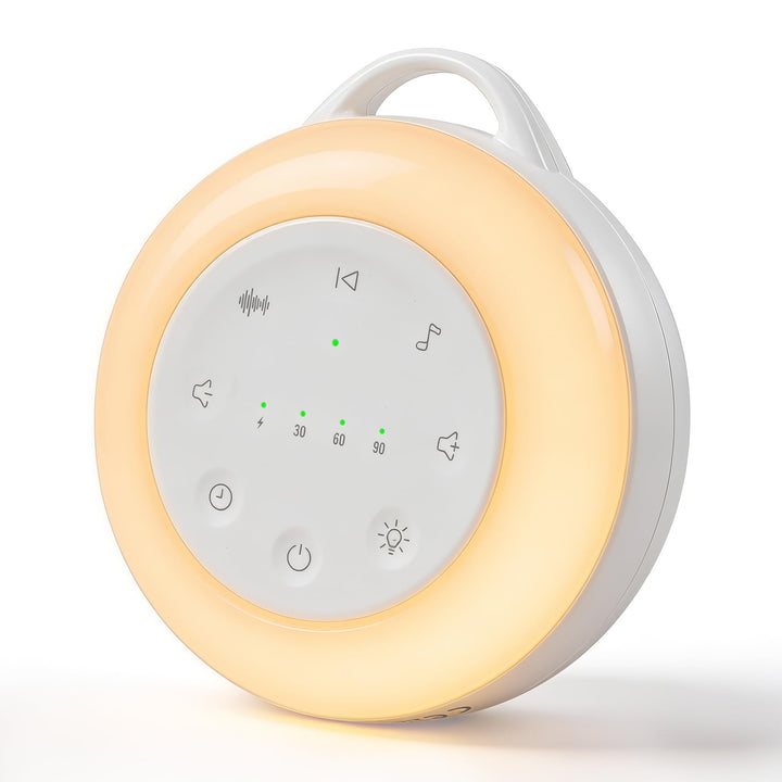White Noise Machine Baby Weisses Rauschen Baby mit Nachtlicht 24 Beruhigende Klänge Timerfunktion Bl