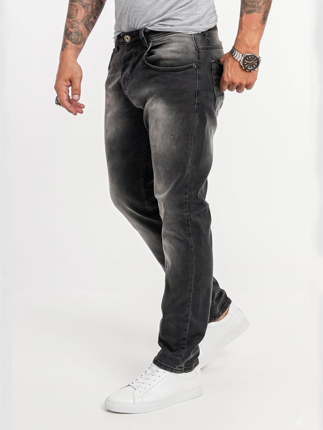 Rock Creek Herren Jeans Hose Denim Stretch Regular Fit Jeanshose Stonewashed W29-W44 29W / 30L Rc-21