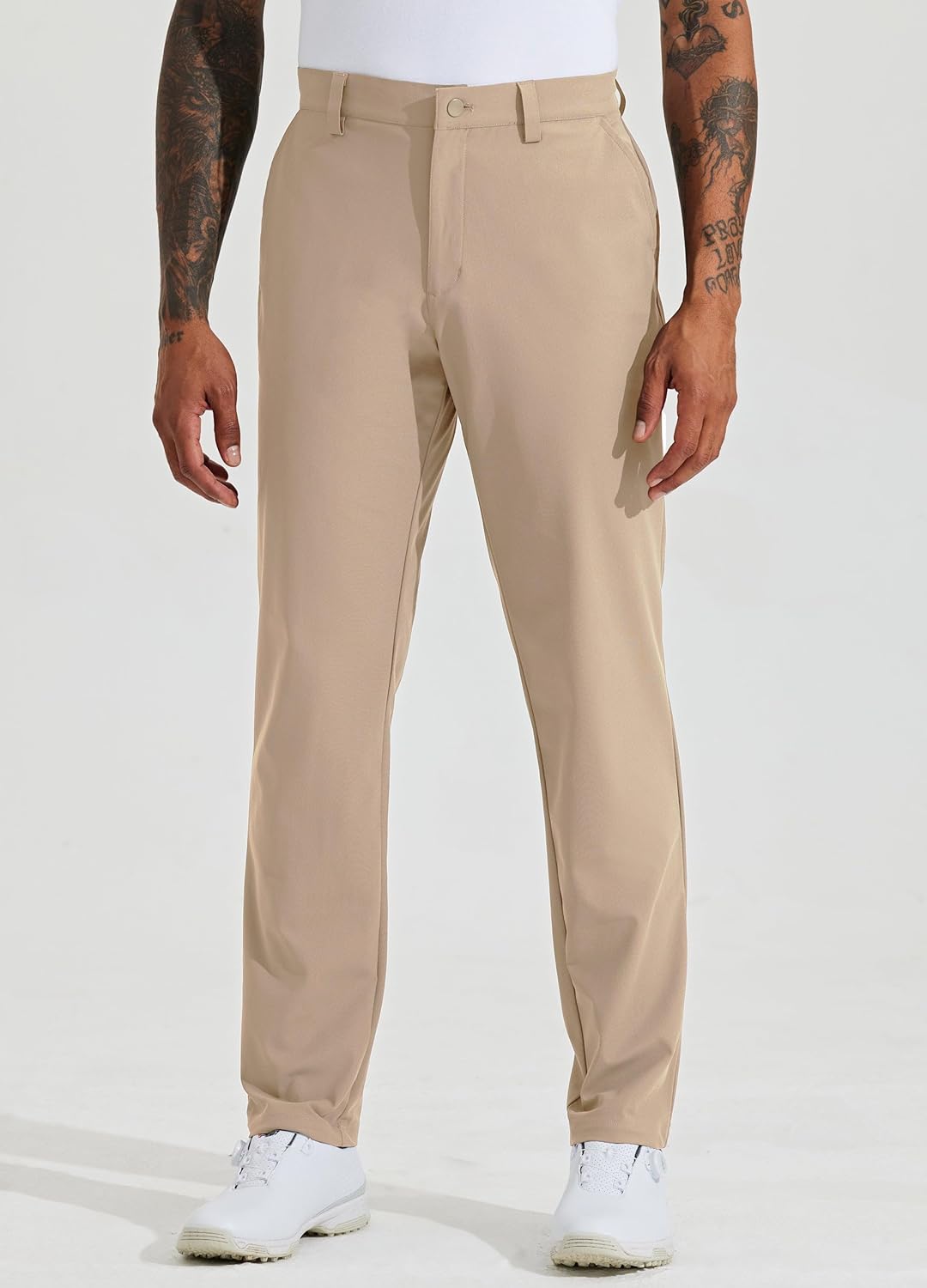 WILLIT Herren Golfhose Stretch Kleid Hose Slim Fit Schnelltrockner Casual Arbeitshose Stretchhose La