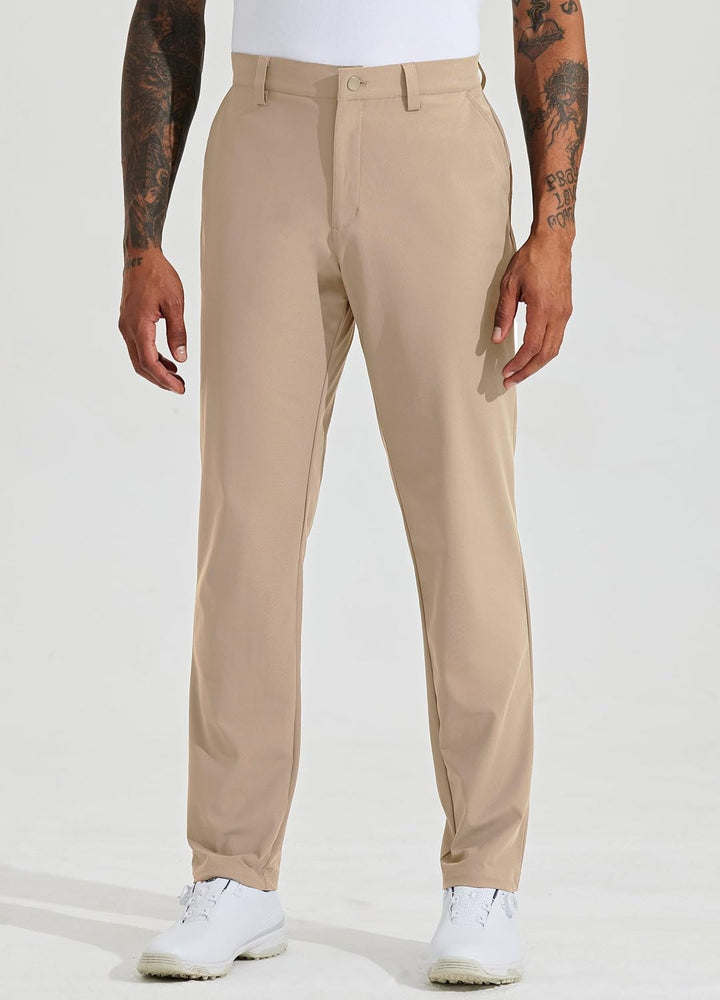 WILLIT Herren Golfhose Stretch Kleid Hose Slim Fit Schnelltrockner Casual Arbeitshose Stretchhose La
