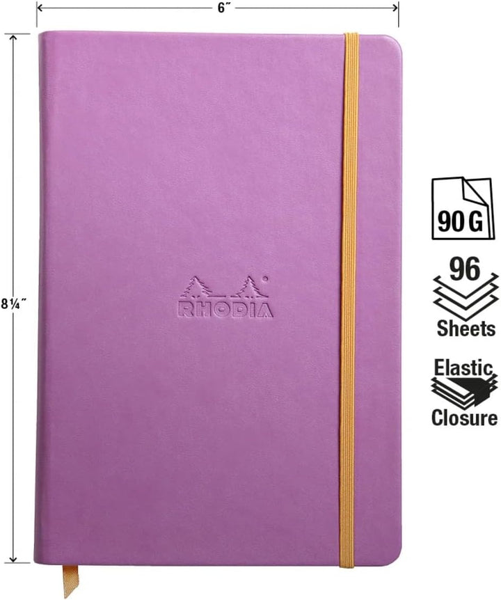 Rhodia 118750C Rhodiarama Book (DIN A5, 14,8 x 21 cm Notizbuch mit Gummizug, liniert, 96 Blatt) 1 St