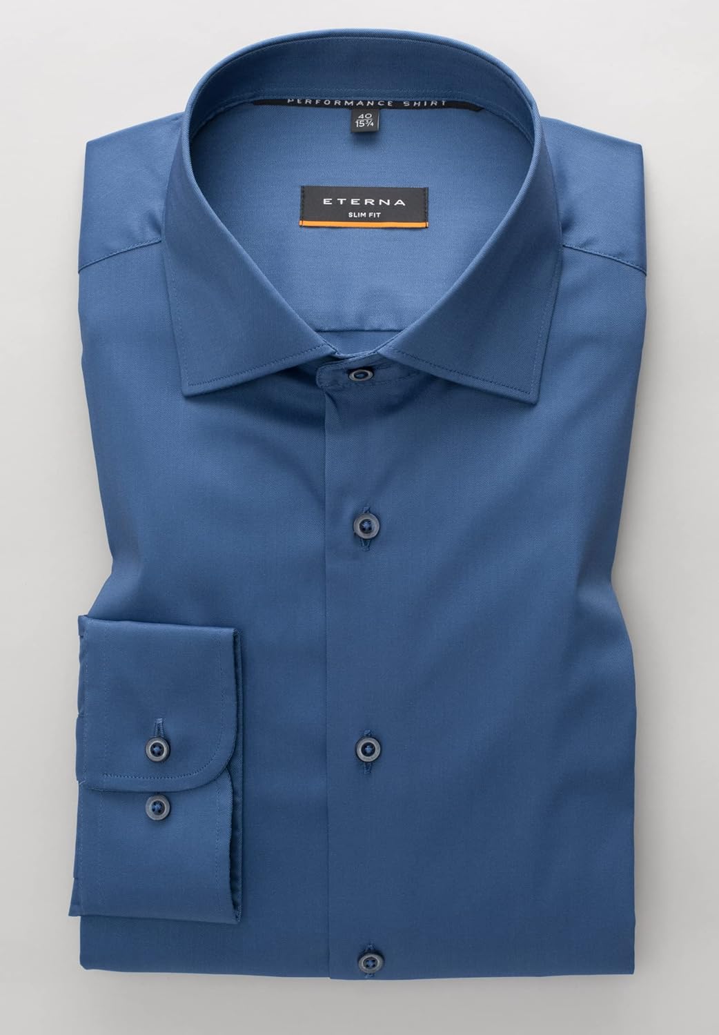 ETERNA Slim Fit Performence Hemd Langarm New Kent Stretch weiss 42, 42