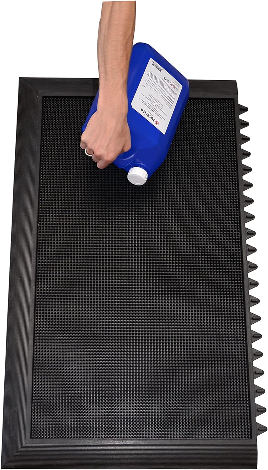 Notrax® Sani-Master™ Desinfizierendes Fussbad mit trocknender Eingangsmatte 91.4cm x 105cm Anthrazit