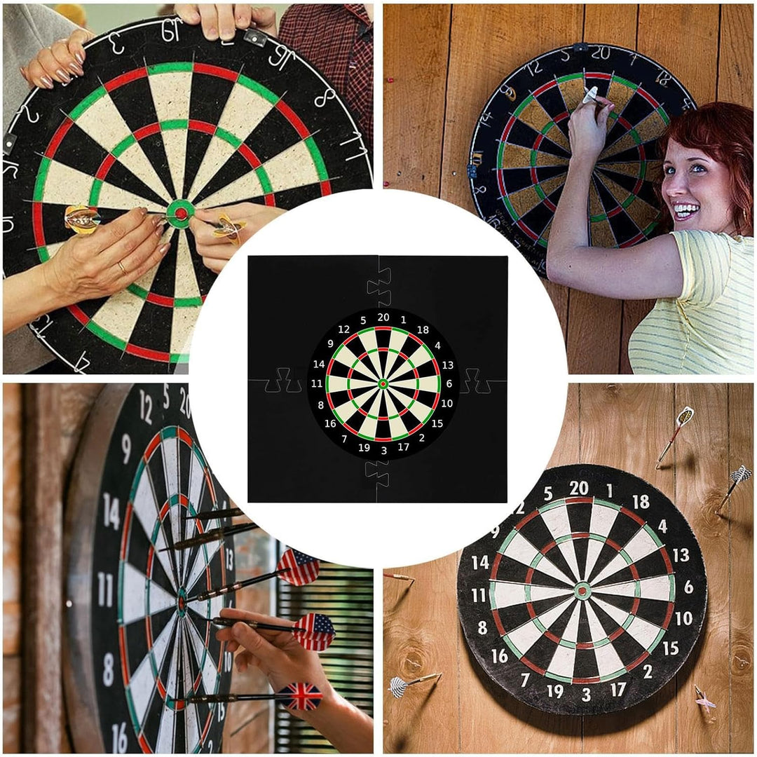 Generisch Wandschutz für Dartscheiben, Dart-Rückwand - 4 Stück gespleisste quadratische Dartscheiben