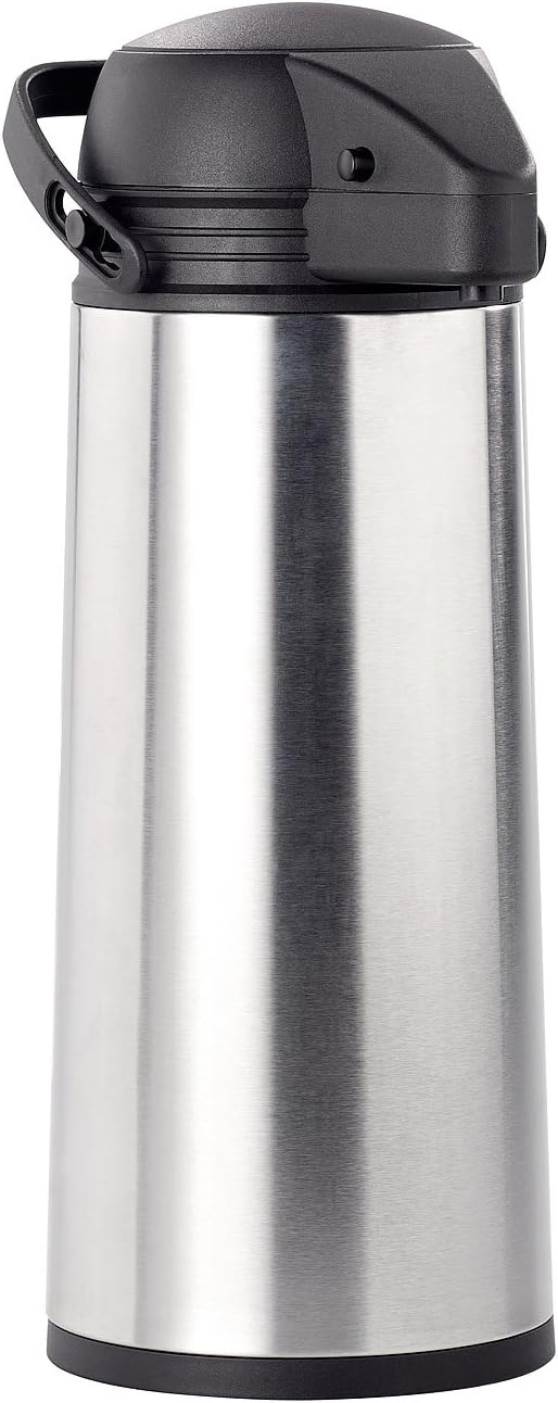 Rosenstein & Söhne Partyzubehör: 2er Pack Edelstahl-Pump-Vakuum-Isolierkanne, 1,9 Liter (Thermo-Pump