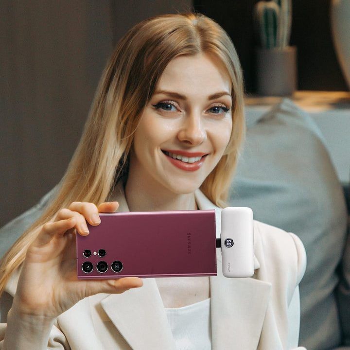 iWALK Powerbank 4800mAh,USB-C Ausgabe &amp; Eingabe, Tragbares Ladegerät, Petit Externer Akku Kompatibel