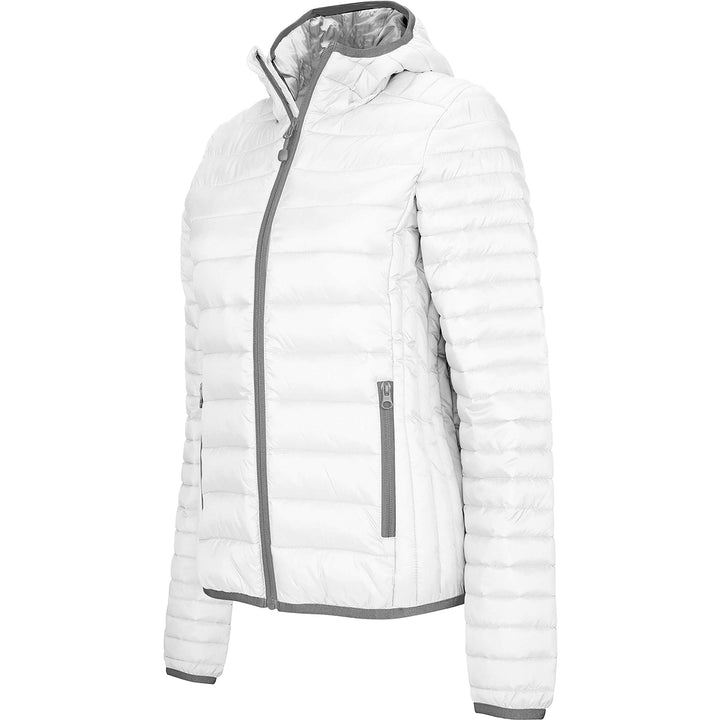 Kariban | K6111 Leichte Damen Kapuzen Steppjacke, Grösse:XXL, Farbe:Marl Silver