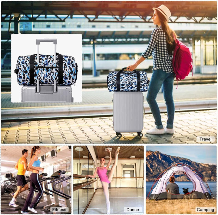 HAWEE Reisetasche Gross Herren Sporttasche Weekender Damen Faltbare Gym Bag mit Schuhfach &amp; Nassfach