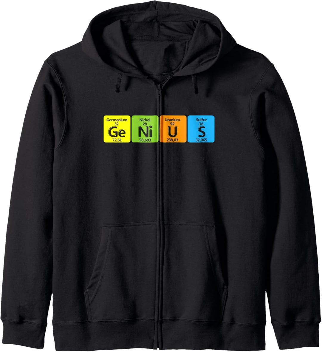 Genius Periodic Table of Elements Science Chemistry Kapuzenjacke