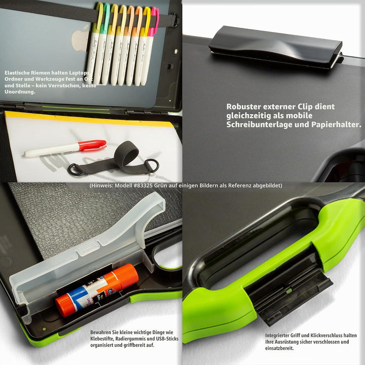 Officemate Carryall 83326 Klemmbrett-Aufbewahrungsbox, Brief-/Rechtsgrösse, Schwarz und Orange, 40,6