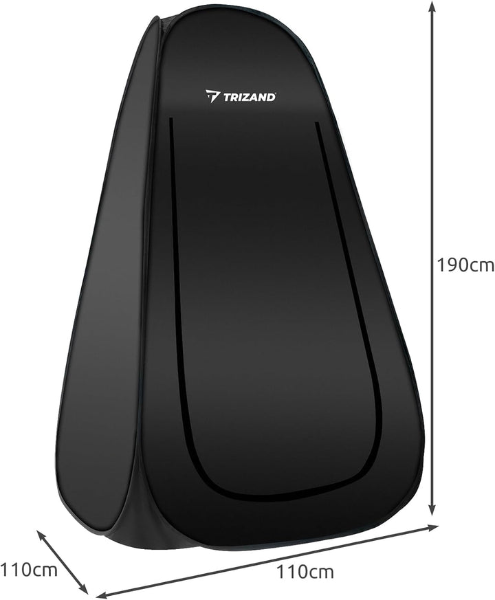 Duschzelt Umkleidekabine WC Zelt 4in1 Pop-Up Camping Schwarz Wasserdicht mit Tasche &amp; Zubehör - Mobi