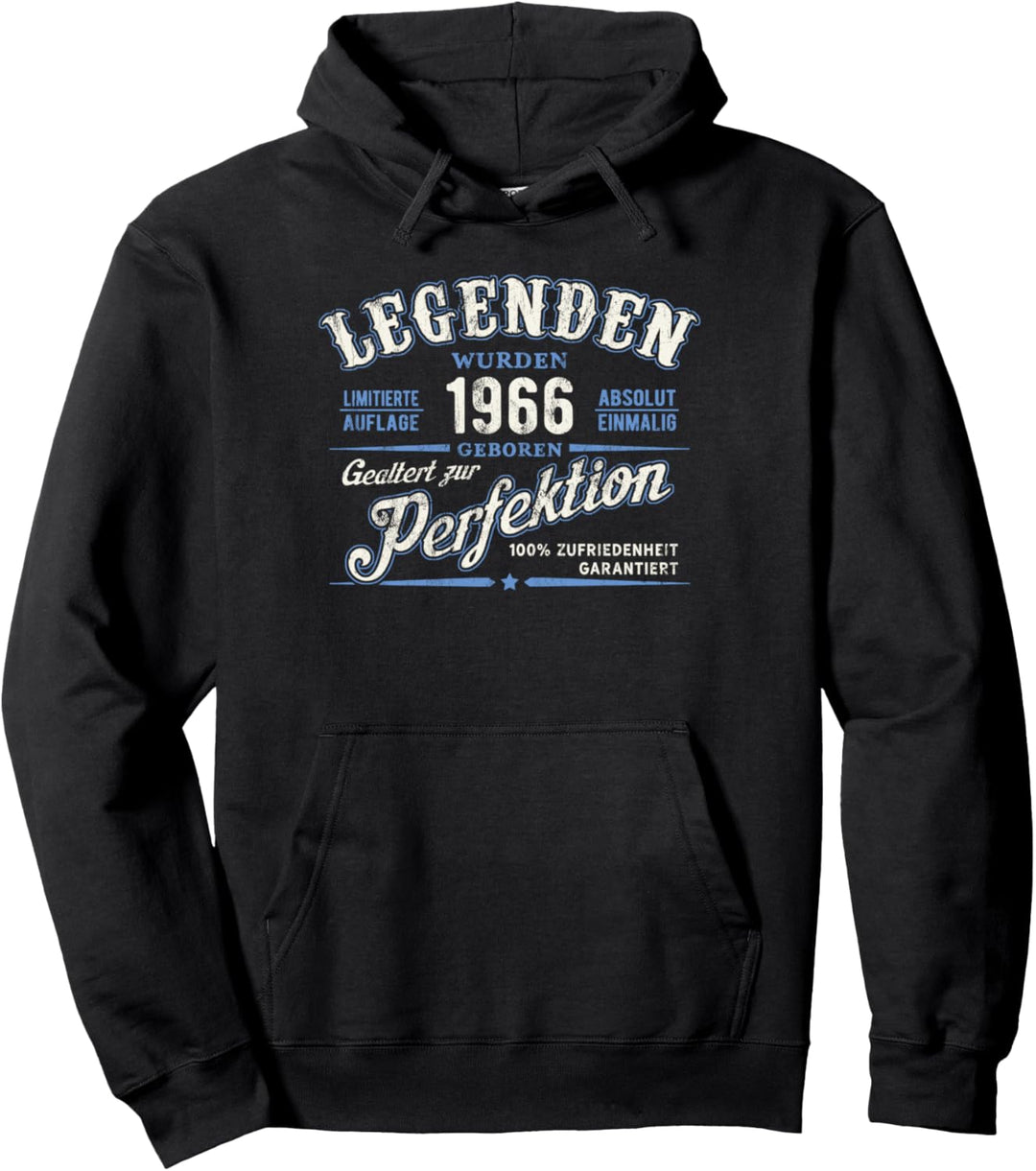 Vintage 58 Geburtstag Geboren 1966 Gealtert Zur Perfektion Pullover Hoodie