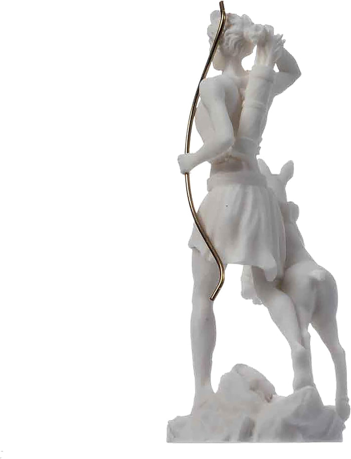 Göttin Artemis Diana Griechische Statue Natur Mond Alabaster 17 cm