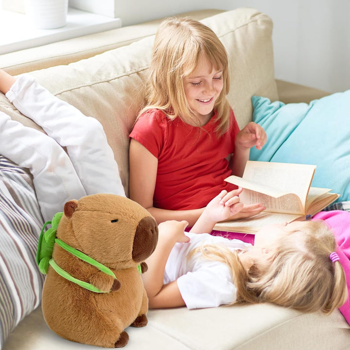 shownicer Plüschtier Capybara Kuscheltier mit Schildkröte Stofftier Kawaii Capybara Plüsch Kissen Sp
