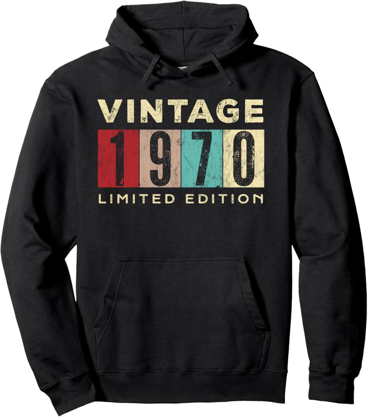 Vintage 1970 Limited Edition Gift 50th Birthday | 50th Retro Pullover Hoodie