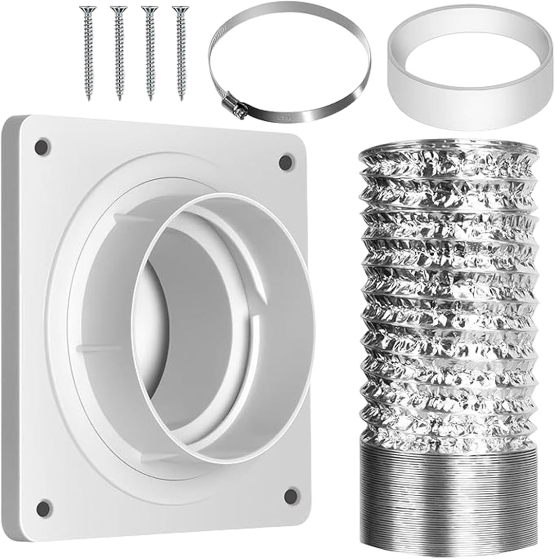 Dryer Vent, Indoor Drying Machine Vents Kit, 7 Inches Replacement Connector Plate & Multi Functional