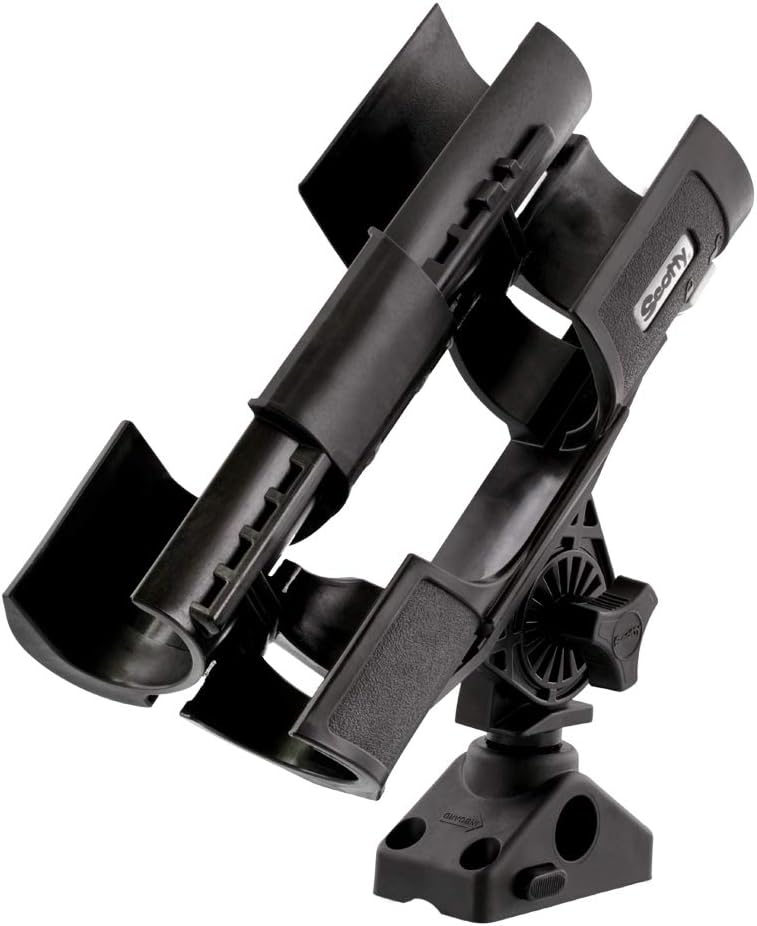 Scotty Orca Angelrutenhalter mit 241L Seitendeck-Halterung, Schwarz