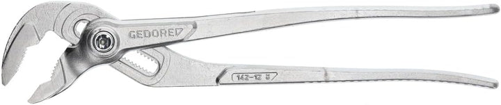 GEDORE Wasserpumpenzange, Spannweite bis 44 mm, feststellbar mit Druckknopf, Klemmschutz, flach, ver