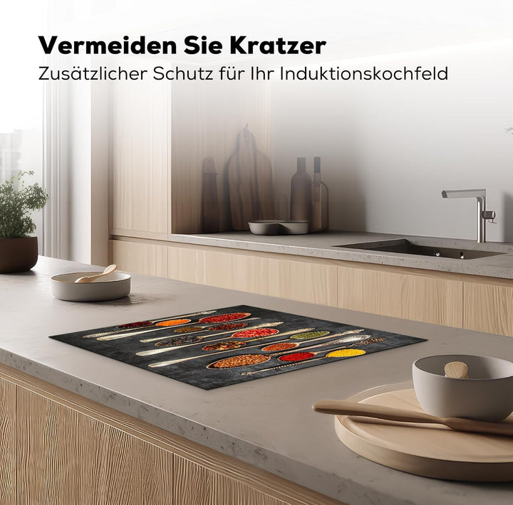 KitchenYeah© Herdabdeckplatte 59x51 cm Einteilig Ceranfeld Abdeckplatte Küche Deko Ceranfeldabdeckun