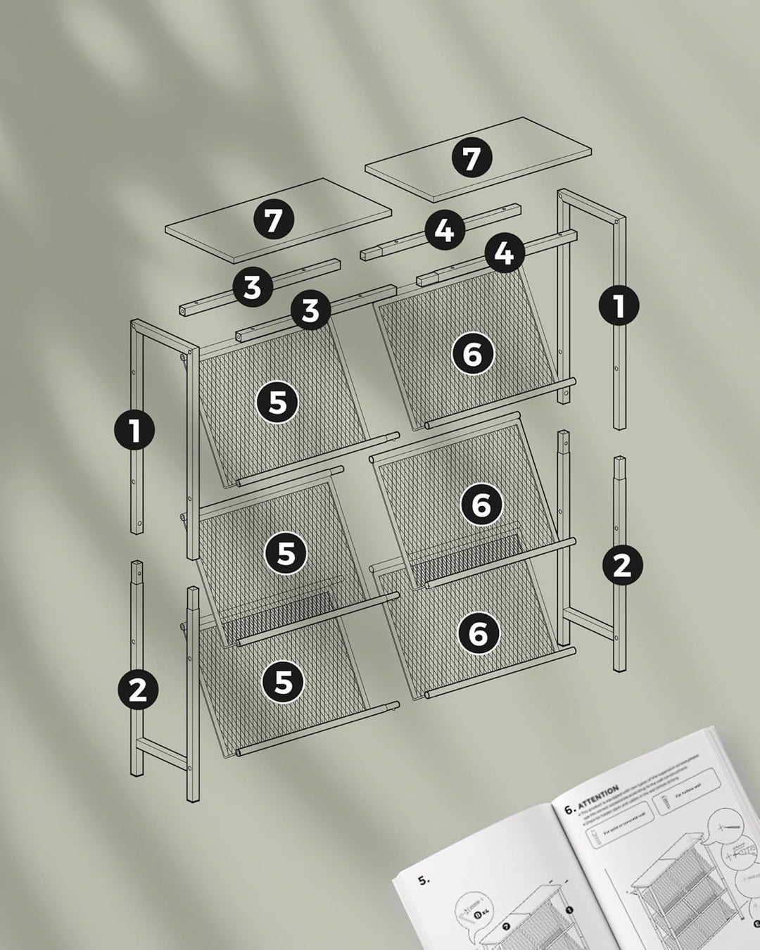 Schuhregal, 4-stufige Schuhablage, Schuhschrank schmal, Schuhständer, Schuhaufbewahrung, Schuh-Organ