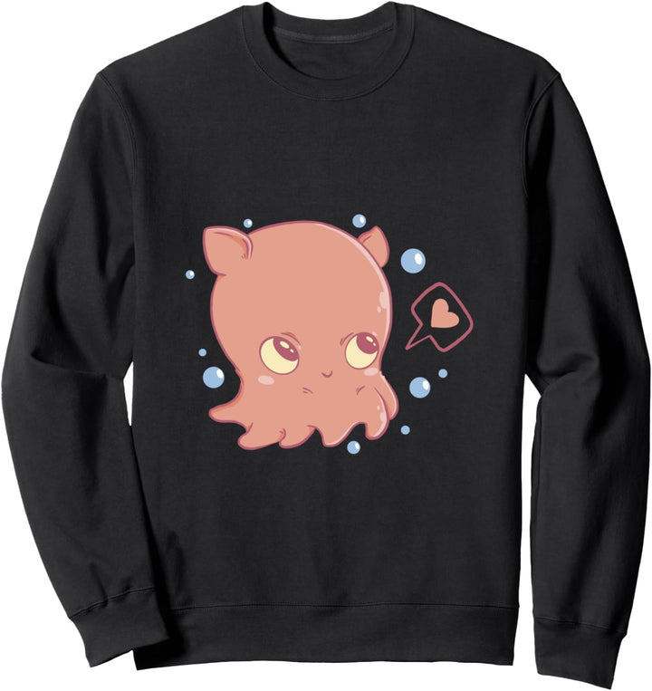 Kawaii Octopus süsse japanische Tiergrafik Sweatshirt