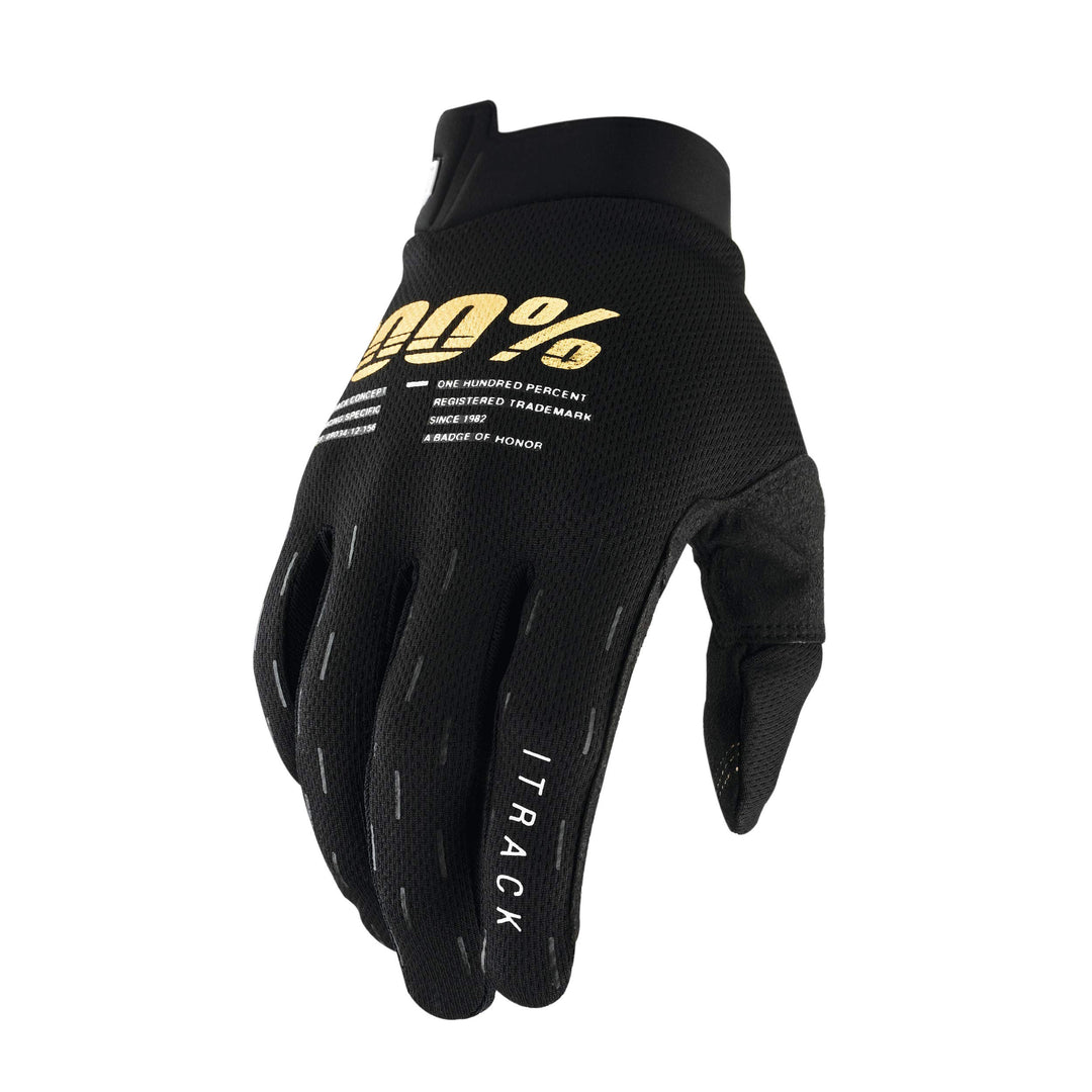 100% iTRACK Handschuhe, Kinder (Schwarz, Klein)