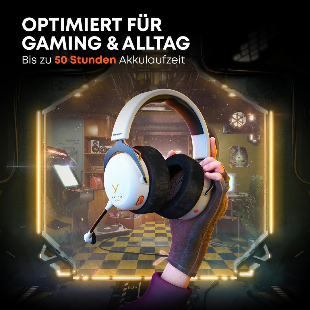 beyerdynamic MMX 150 Wireless - Kabelloses Gaming-Headset in schwarz mit Klangpersonalisierung und V