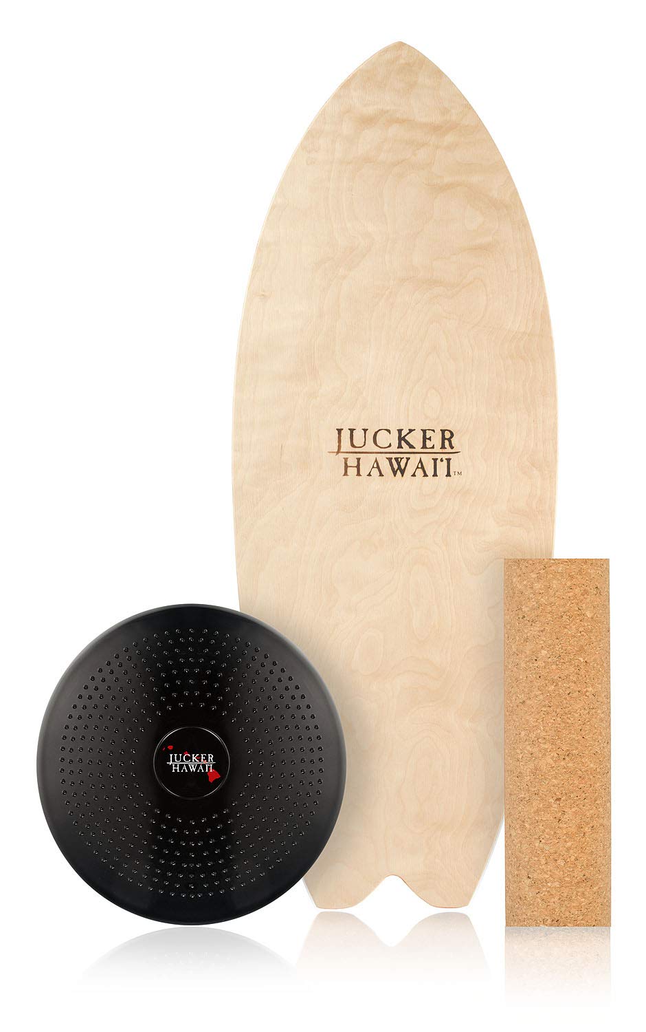 JUCKER HAWAII Balance Board Homerider Local Ocean - Balanceboard Set inkl. Korkrolle und Balance Kis
