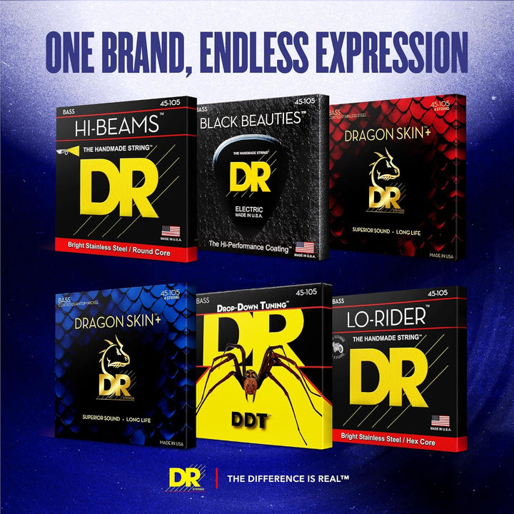 DR Pure Blues Round Core Bass 4-Saiten 40-95